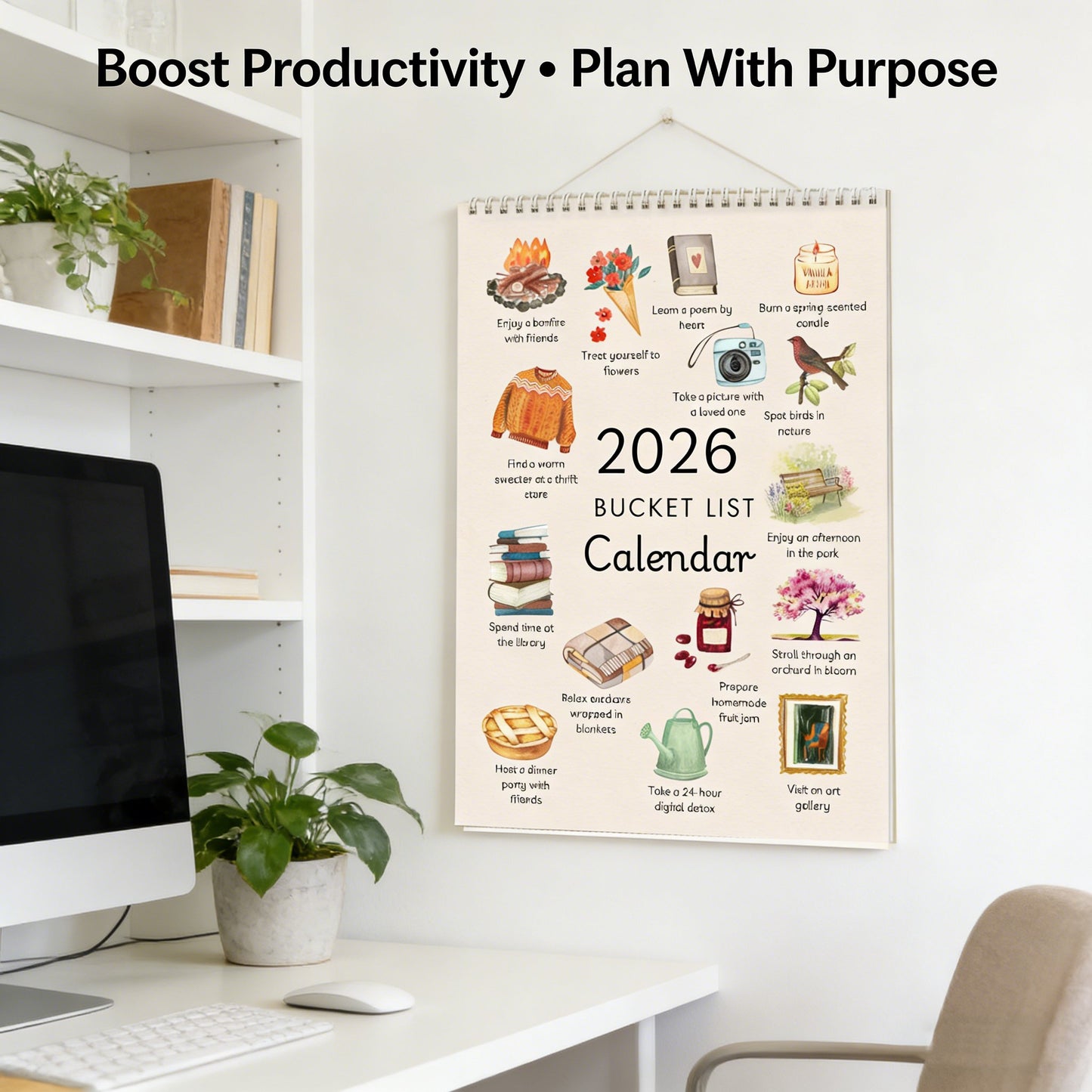 ✨2026 Bucket List Spiral Calendar: Slow Down & Savor the Seasons📅