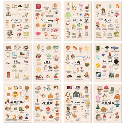 ✨2026 Bucket List Spiral Calendar: Slow Down & Savor the Seasons📅